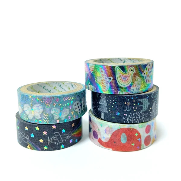 SEAL-DO PRINTING Kirapika Foil Masking Tape - Rainbow Butterfly