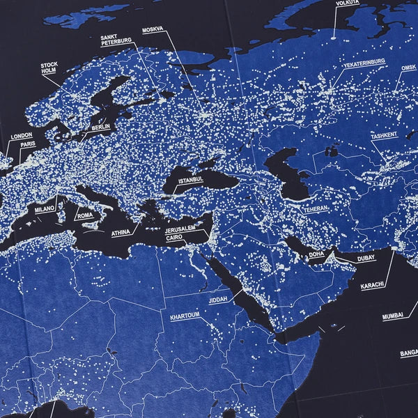 MARUMO PRINTING Glow-in-the-Dark Self-Standing World Map - Night - Additional product image