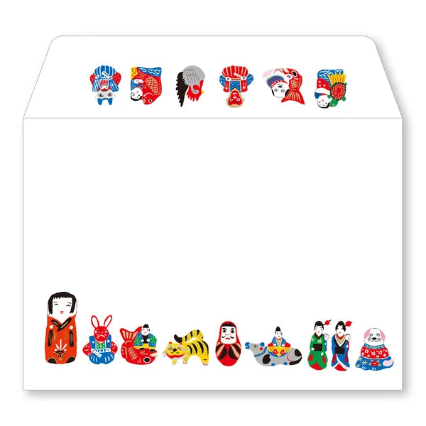MARUMO PRINTING WATOY Japanese Pattern Western Envelope Set - Additional product image