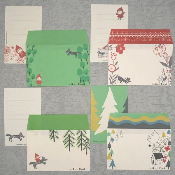 Kinose Printing Little Red Riding Hood Mini Letter Set