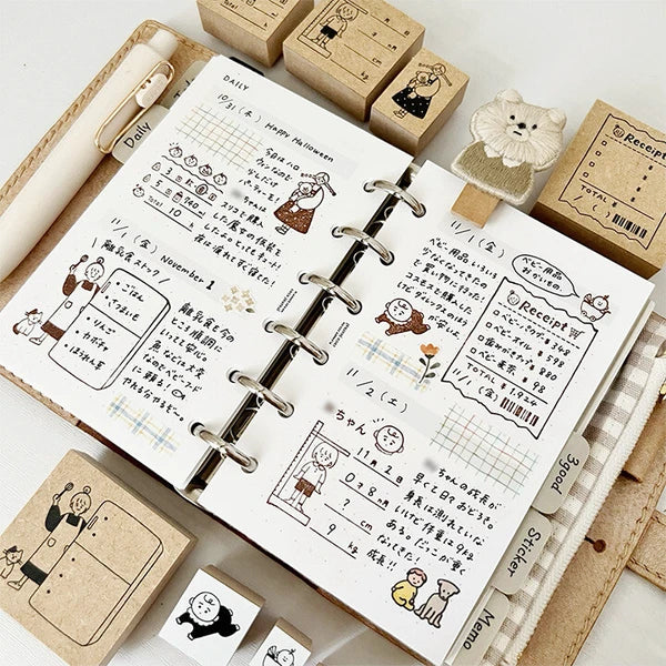 STAMP MARCHE Peppoko Planner Rubber Stamp - Body Measurement