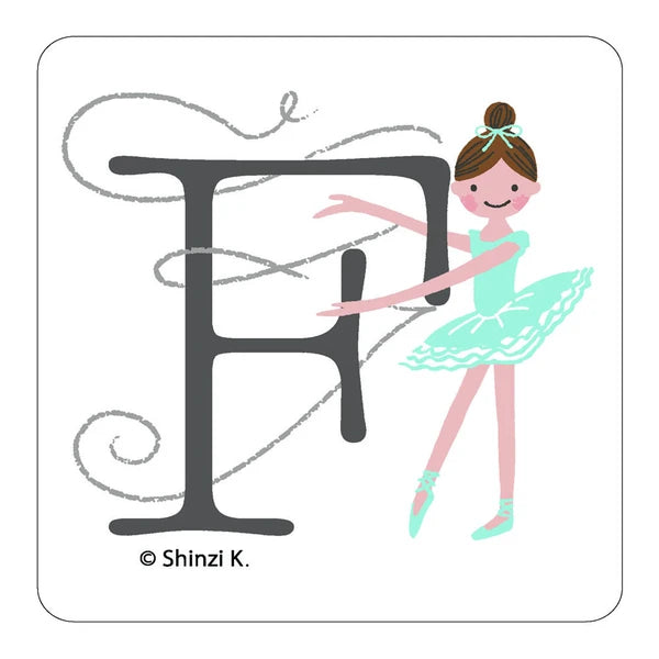 SEAL-DO PRINTING Ballet Stamp Initial Sticker - F