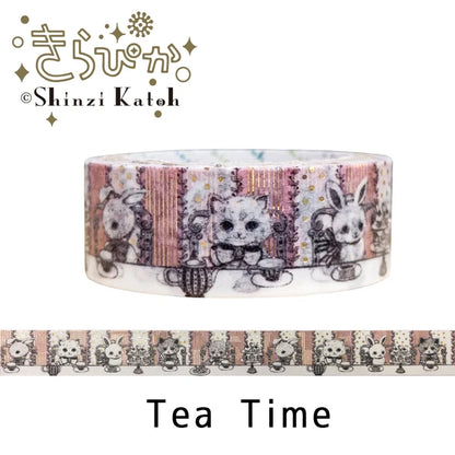 SEAL-DO PRINTING Kirapika Foil Masking Tape - Tea Time