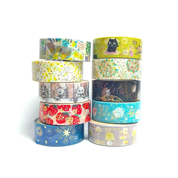 SEAL-DO PRINTING Kirapika Foil Masking Tape - Cat Garden