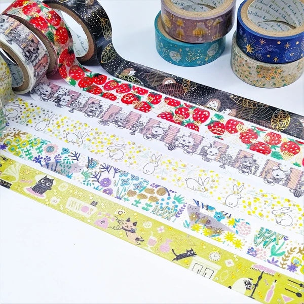 SEAL-DO PRINTING Kirapika Foil Masking Tape - Hide and Seek Hedgehog