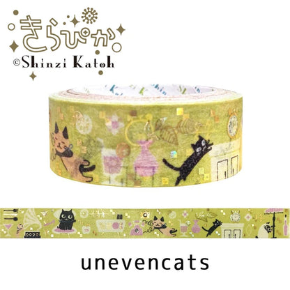 SEAL-DO PRINTING Kirapika Foil Masking Tape - Uneven Cats