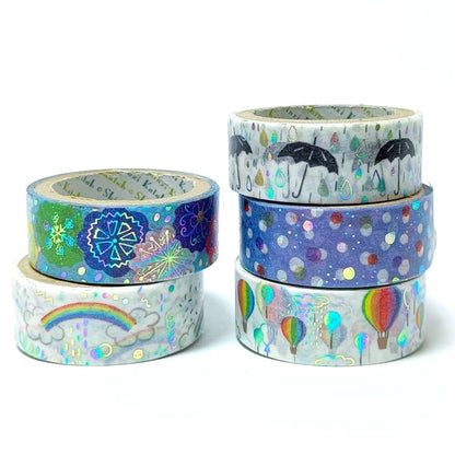 SEAL-DO PRINTING Kirapika Foil Masking Tape - Sparkling Rainbow
