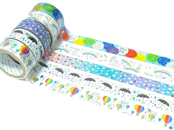 SEAL-DO PRINTING Kirapika Foil Masking Tape - Rainbow Rain