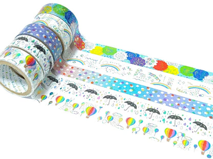 SEAL-DO PRINTING Kirapika Foil Masking Tape - Rainbow Rain