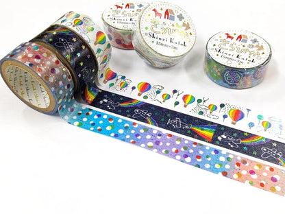 SEAL-DO PRINTING Kirapika Foil Masking Tape - Rainbow Balloon