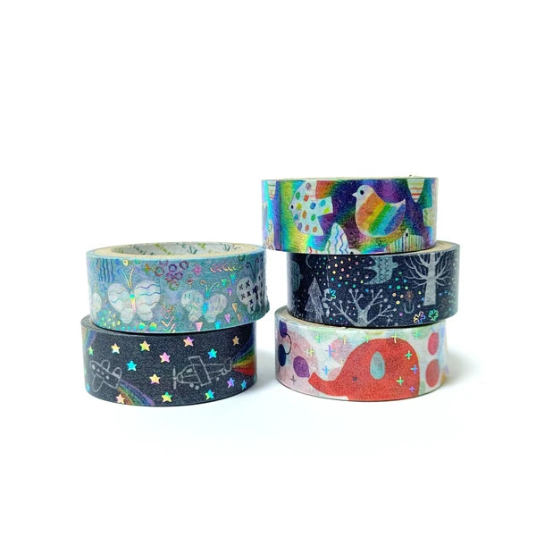 SEAL-DO PRINTING Kirapika Foil Masking Tape - Night Rainbow