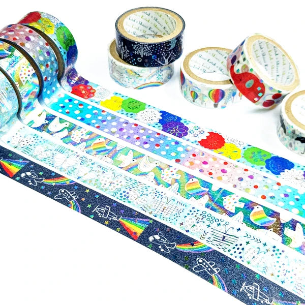 SEAL-DO PRINTING Kirapika Foil Masking Tape - Rainbow Bird