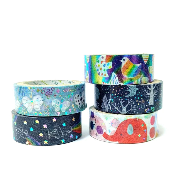 SEAL-DO PRINTING Kirapika Foil Masking Tape - Rainbow Forest