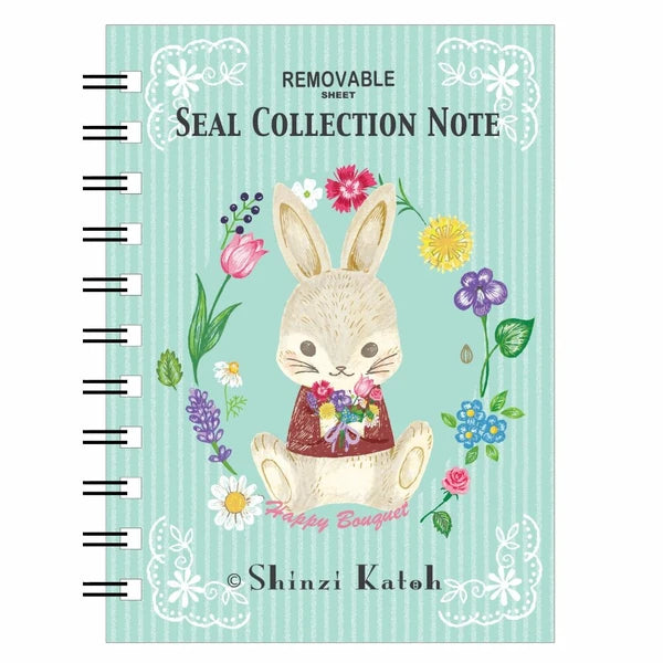 SEAL-DO PRINTING Shinzi Katoh Sticker Book - Spring Rabbit and Flowers