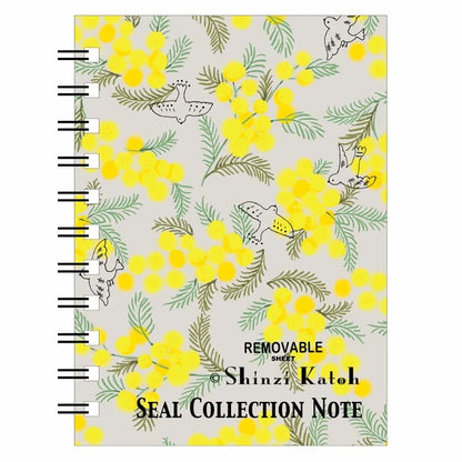SEAL-DO PRINTING Shinzi Katoh Sticker Book - Mimosa Flowers and Birds