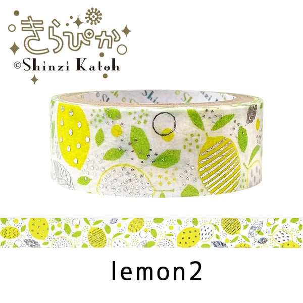SEAL-DO PRINTING Kirapika Silver Foil Masking Tape - Lemon 2