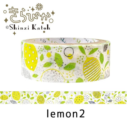 SEAL-DO PRINTING Kirapika Silver Foil Masking Tape - Lemon 2