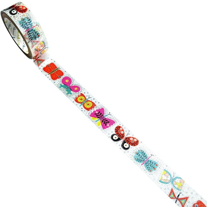 SEAL-DO PRINTING Kirapika Silver Foil Masking Tape - Butterfly