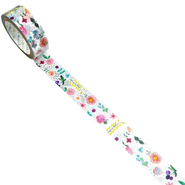 SEAL-DO PRINTING Kirapika Silver Foil Masking Tape - Botany