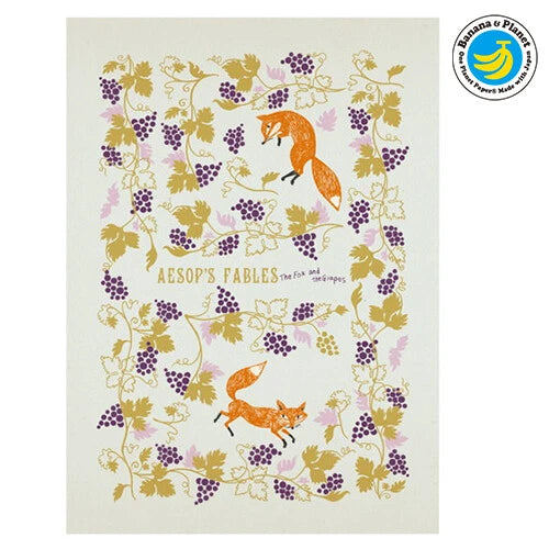 SEAL-DO PRINTING Banana Paper Postcard - Aesop's The Fox and the Grapes