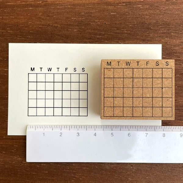 STAMP MARCHE Calendar M English Version Stamp