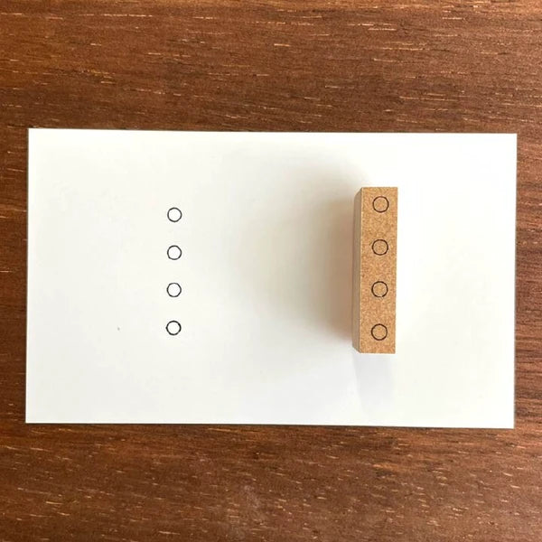 STAMP MARCHE Round Checkbox 24mm Rubber Stamp