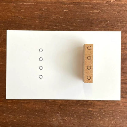 STAMP MARCHE Round Checkbox 24mm Rubber Stamp