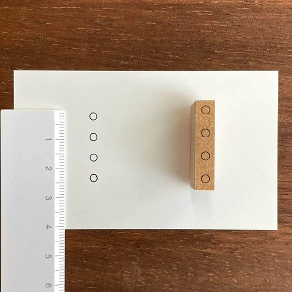 STAMP MARCHE Round Checkbox 24mm Rubber Stamp