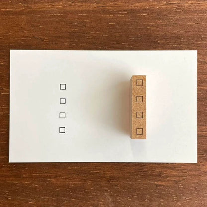 STAMP MARCHE Square Checkbox 24mm Rubber Stamp
