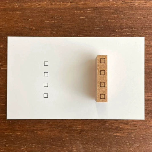 STAMP MARCHE Square Checkbox 24mm Rubber Stamp