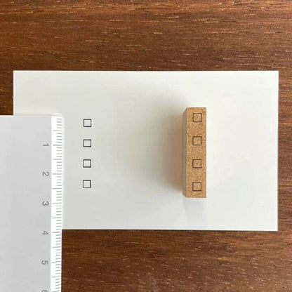 STAMP MARCHE Square Checkbox 24mm Rubber Stamp