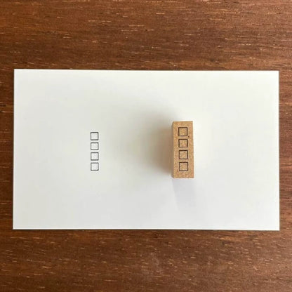 STAMP MARCHE Square Checkbox 13mm Rubber Stamp