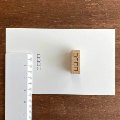 STAMP MARCHE Square Checkbox 13mm Rubber Stamp