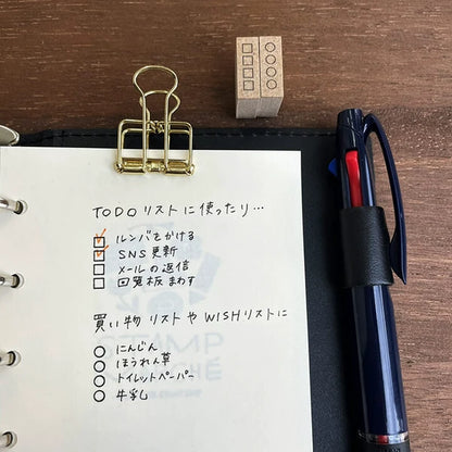 STAMP MARCHE Square Checkbox 13mm Rubber Stamp