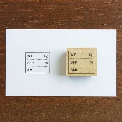 STAMP MARCHE Weight Record Rubber Stamp