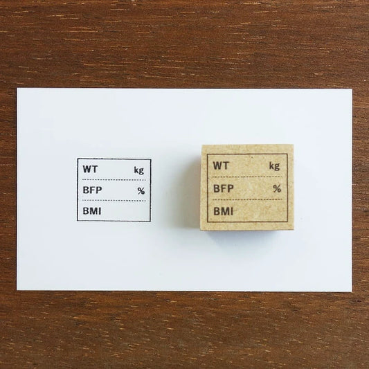STAMP MARCHE Weight Record Rubber Stamp