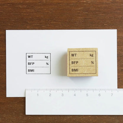 STAMP MARCHE Weight Record Rubber Stamp