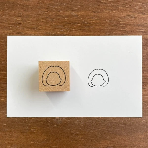 STAMP MARCHE Face Frame Center-Part Rubber Stamp