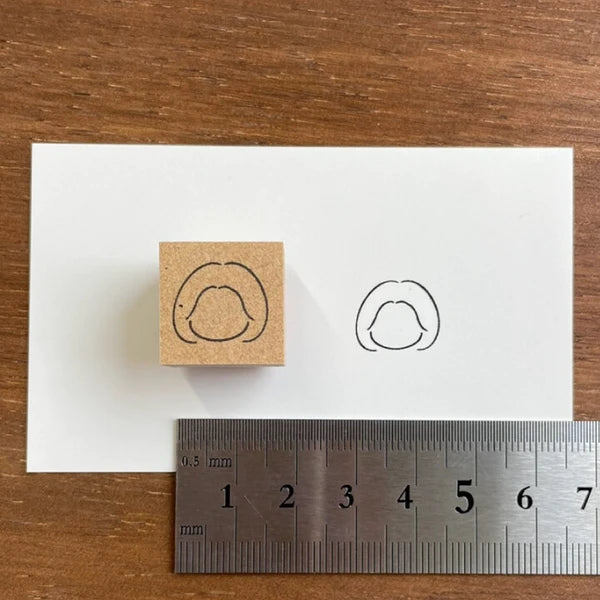 STAMP MARCHE Face Frame Center-Part Rubber Stamp