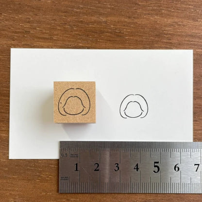 STAMP MARCHE Face Frame Center-Part Rubber Stamp