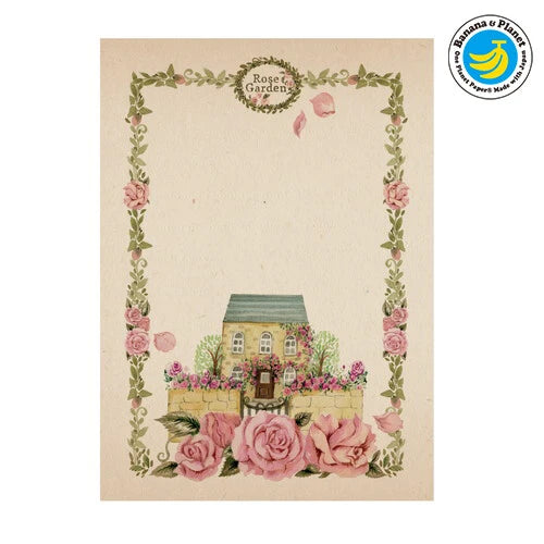 SEAL-DO PRINTING Banana Paper Postcard - Rose Garden