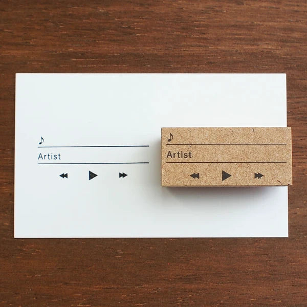 STAMP MARCHE Playlist Rubber Stamp