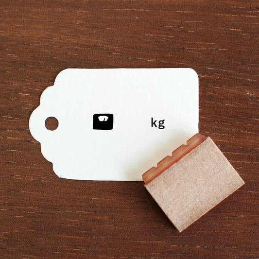 STAMP MARCHE Weight Record Vertical Rubber Stamp