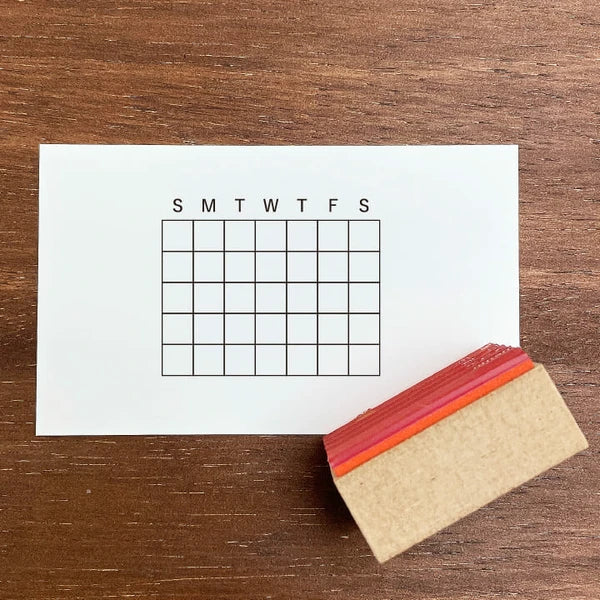STAMP MARCHE Sunday-Start Calendar M English Rubber Stamp