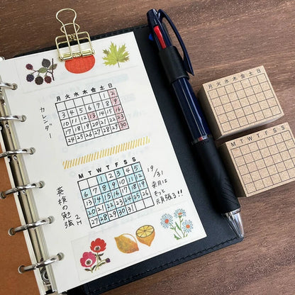 STAMP MARCHE Sunday-Start Calendar M English Rubber Stamp