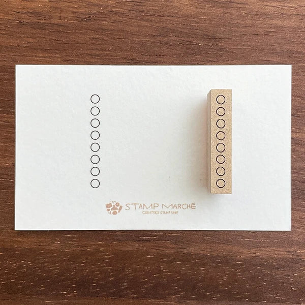 STAMP MARCHE Round Checkbox 27mm Rubber Stamp