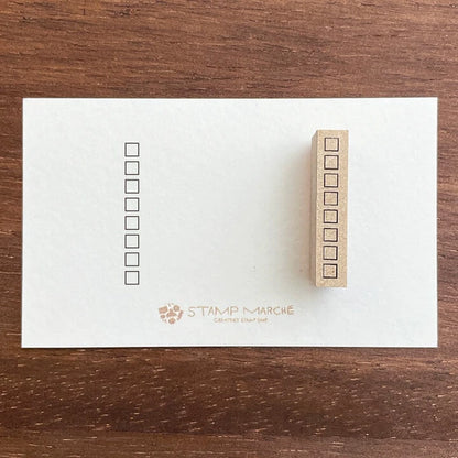 STAMP MARCHE Square Checkbox 27mm Rubber Stamp