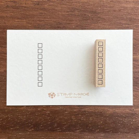 STAMP MARCHE Square Checkbox 27mm Rubber Stamp