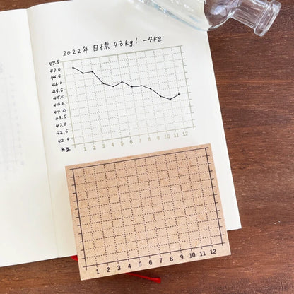 STAMP MARCHE Annual Graph Rubber Stamp