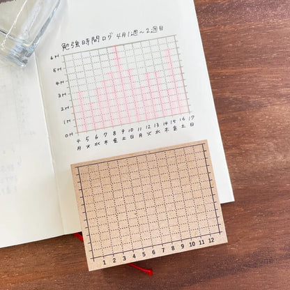 STAMP MARCHE Annual Graph Rubber Stamp